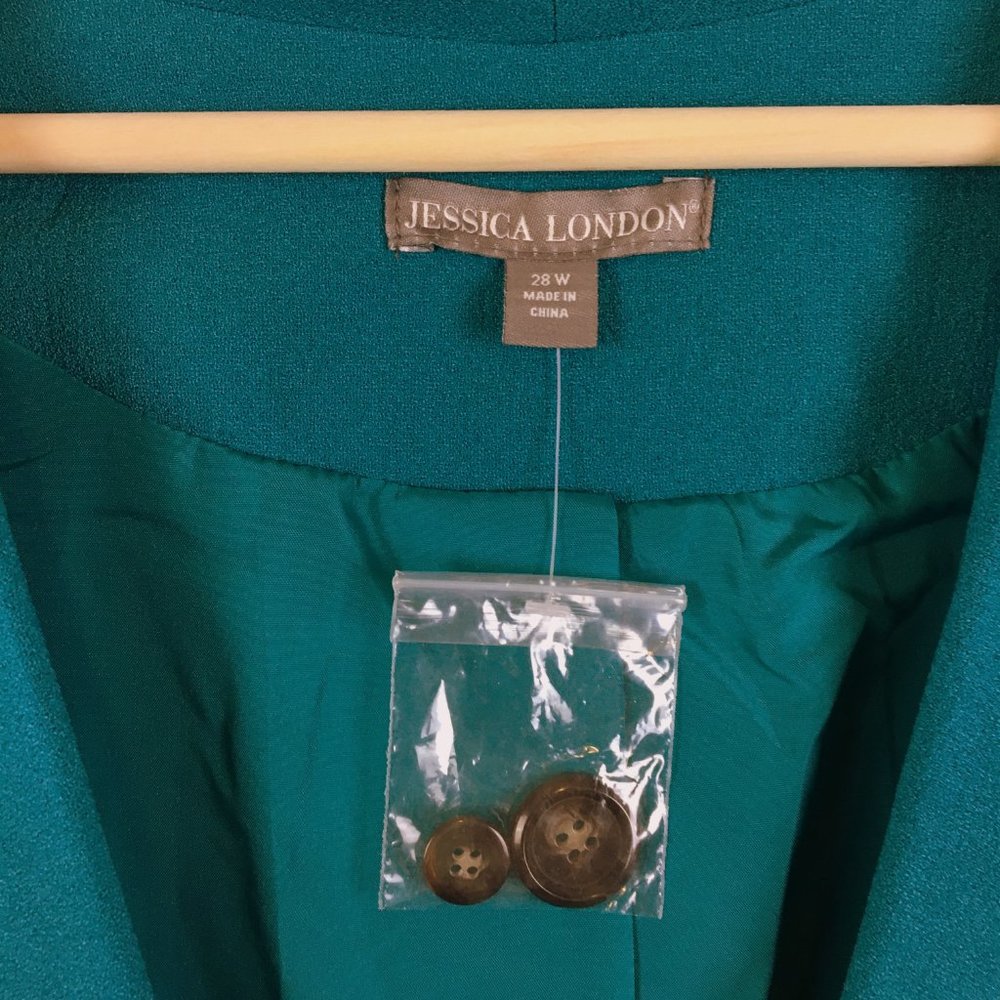 Jessica London Single Breasted Shawl Skirt Suit 28 - Picture 10 of 12